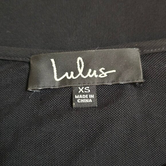 Lulus Iced Latte Black Shift Mini Dress Sz XS - Picture 9 of 11